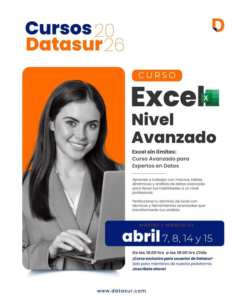 Curso certificado excel avanzado, exclusivo para clientes y usuarios Datasur
