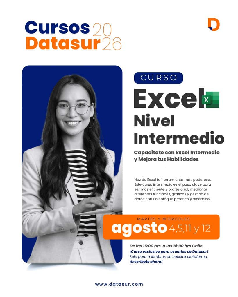 Curso certificado excel intermedio . exclusivo clientes Datasur
