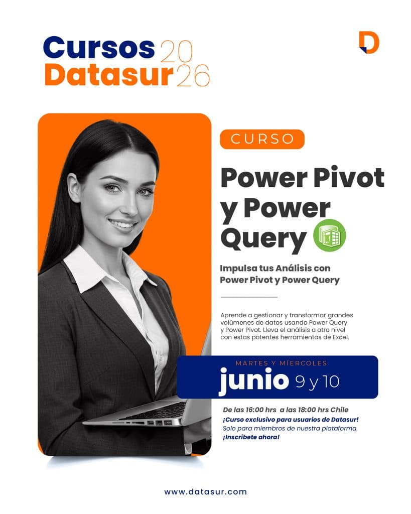 Curso certificado Power Query & Pivor 2026 - exclusivo clientes datasur